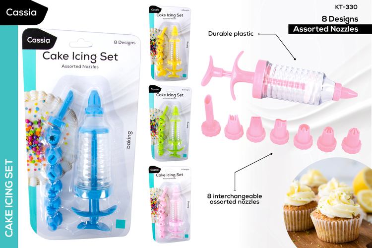 Cake Decoration Set Incl. 8 Nozzle Styles